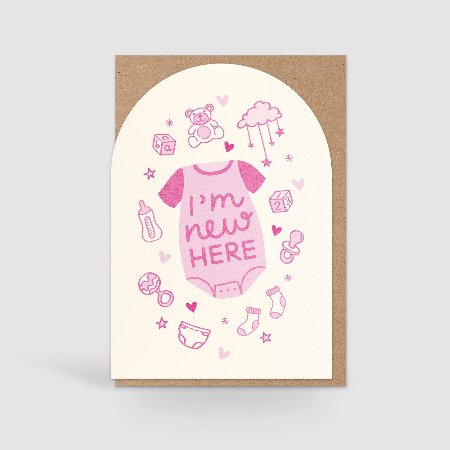 I'm New Here, Pink Baby Card