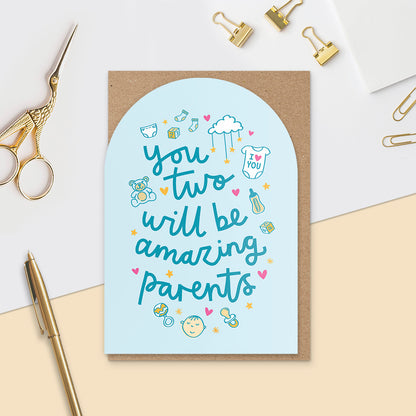 Amazing Parents To Be, Mum and Dad to be Card