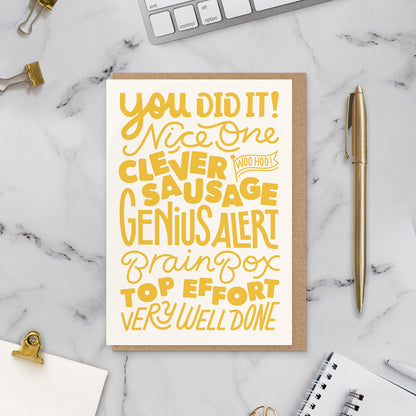 You Did It! Congratulations Card