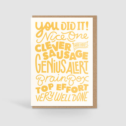 You Did It! Congratulations Card