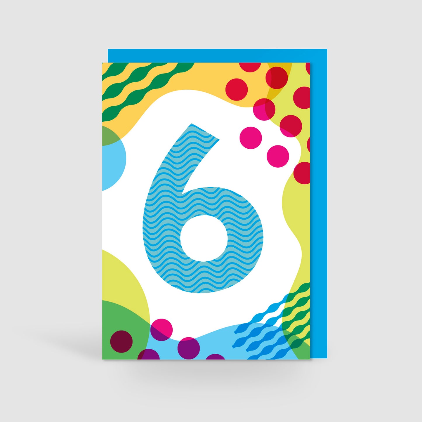 Age 6 Colourful Geometric Pattern Kids Birthday Card