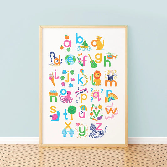 Colourful Alphabet Print Kids Art