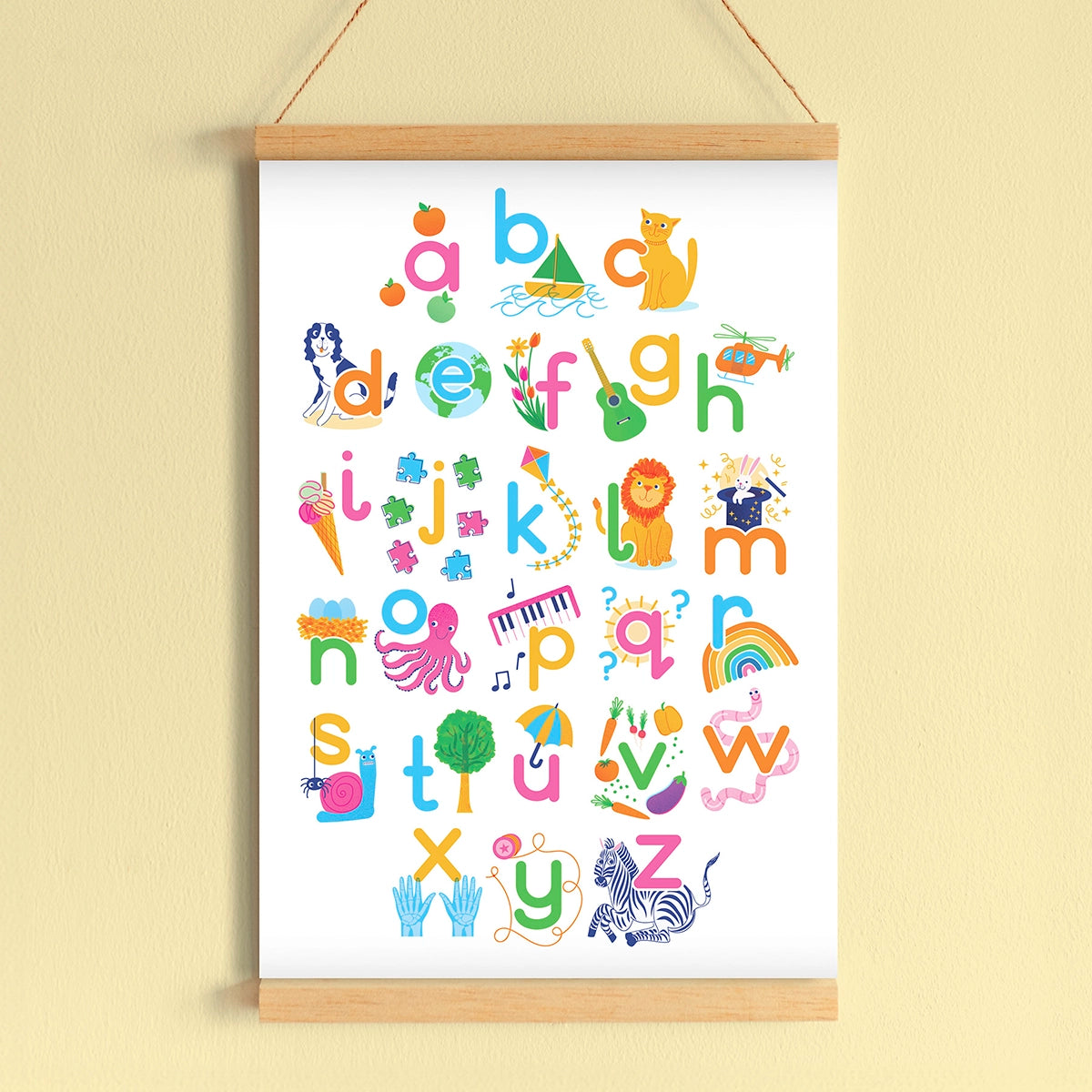 Colourful Alphabet Print Kids Art