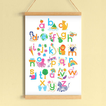 Colourful Alphabet Print Kids Art