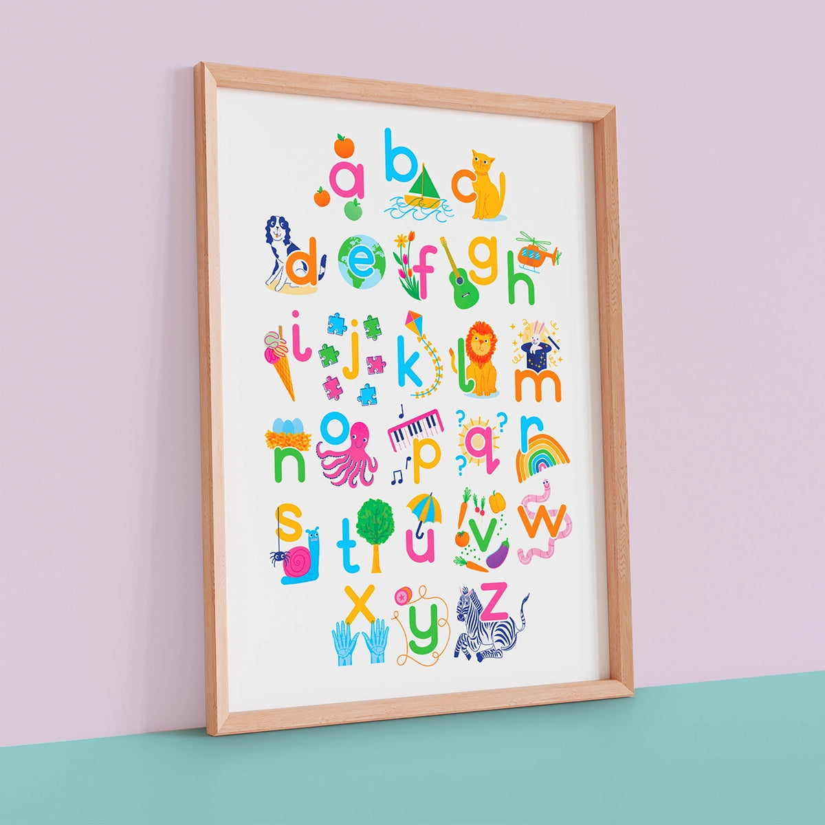 Colourful Alphabet Print Kids Art