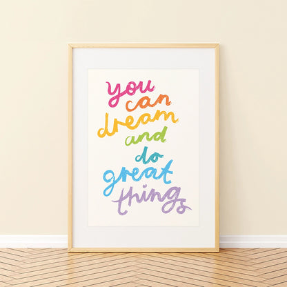 Dream & Do Great Things Children's Wall Art