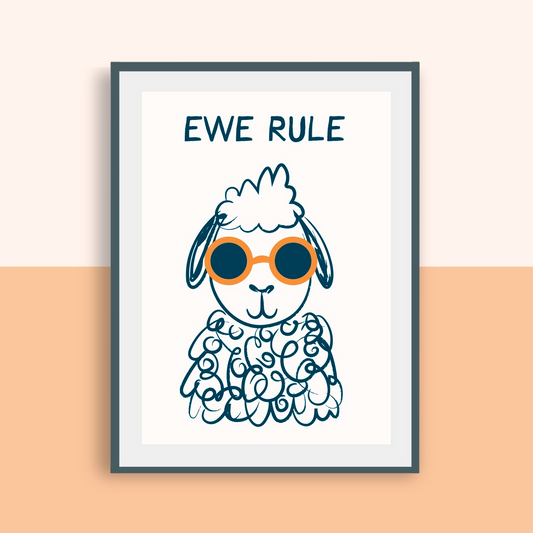 Ewe Rule Monochrome Animal Print