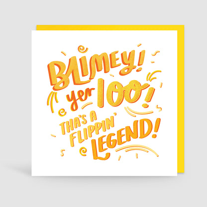 100th Birthday Yorkshire Card