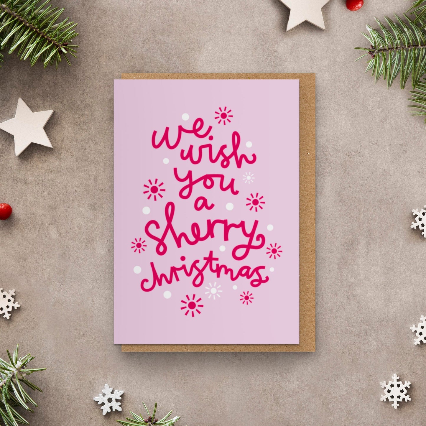 Let's Get Cosy Candy Cane Blue & Turquoise Christmas Card