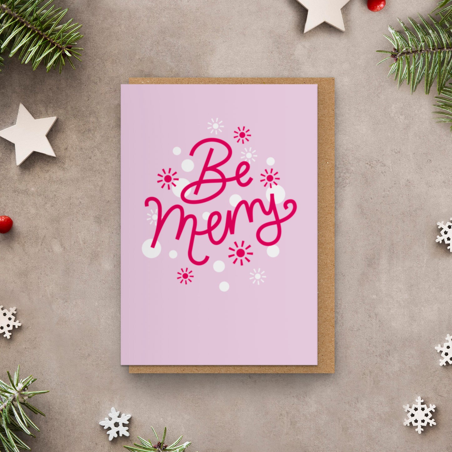 Candy Cane Typographic Christmas Cards