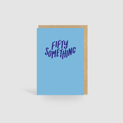 Fifty Something Peach Birthday Card