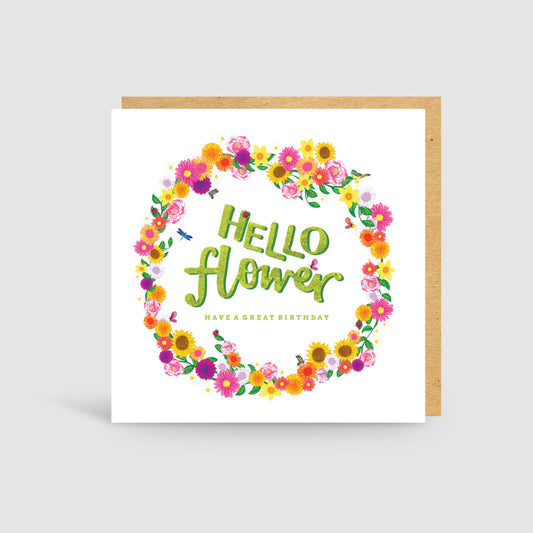 Hello Flower! Birthday Card