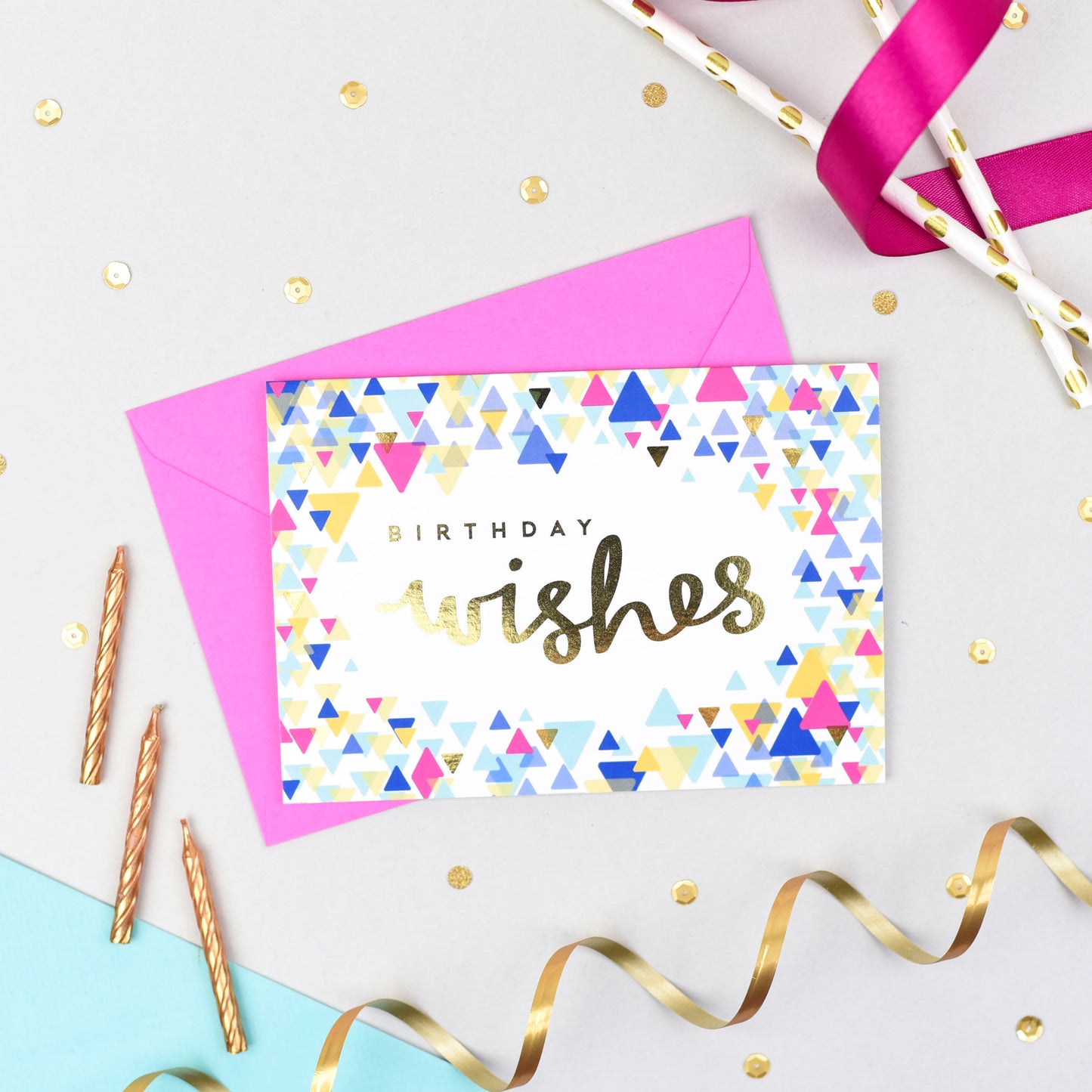 Birthday Wishes! Gold Foil Card