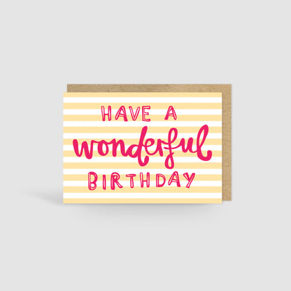 Wonderful Birthday Card