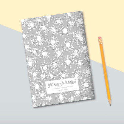 White Daisies Notebook | Plain Pages