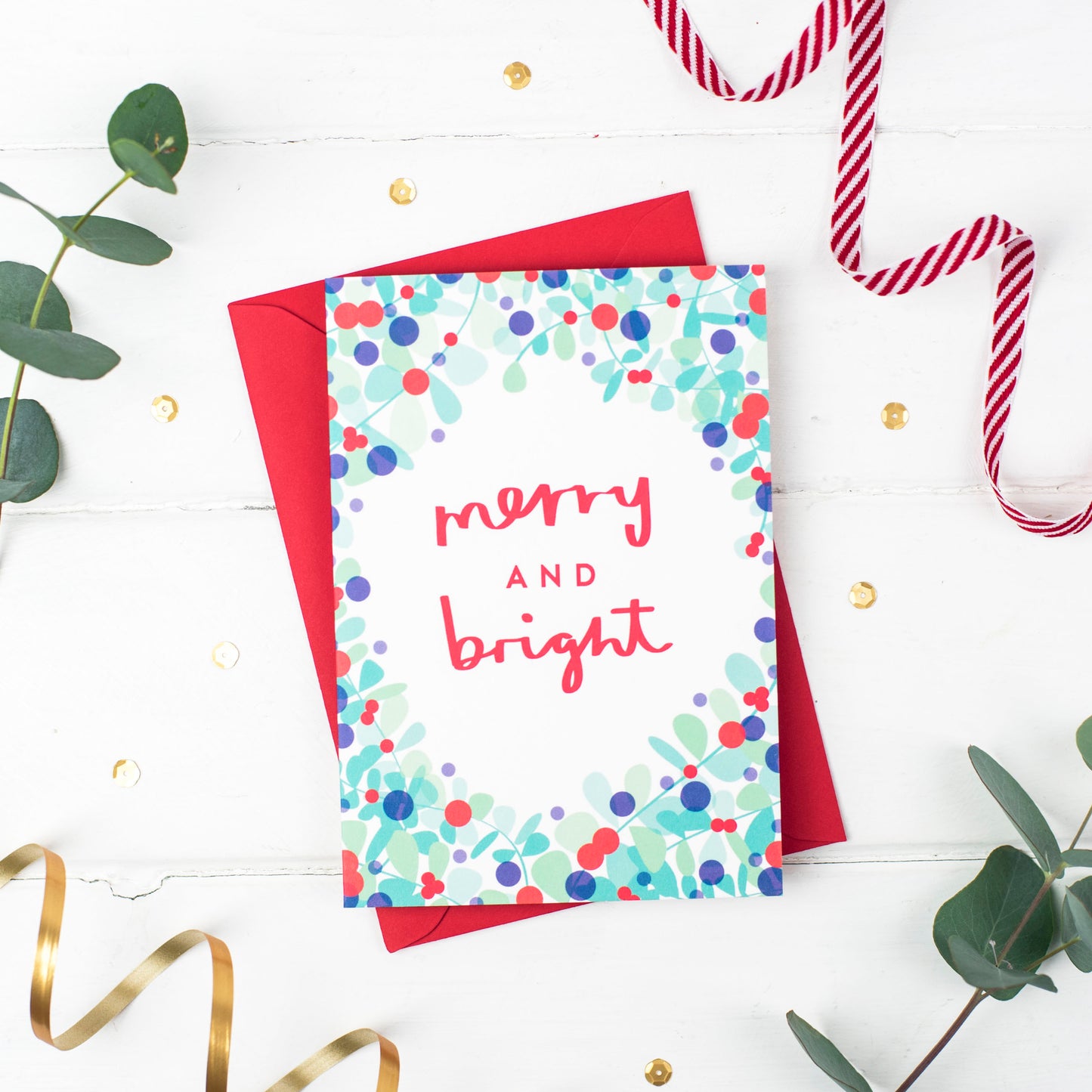 Merry & Bright! Festive Cheer Christmas Card