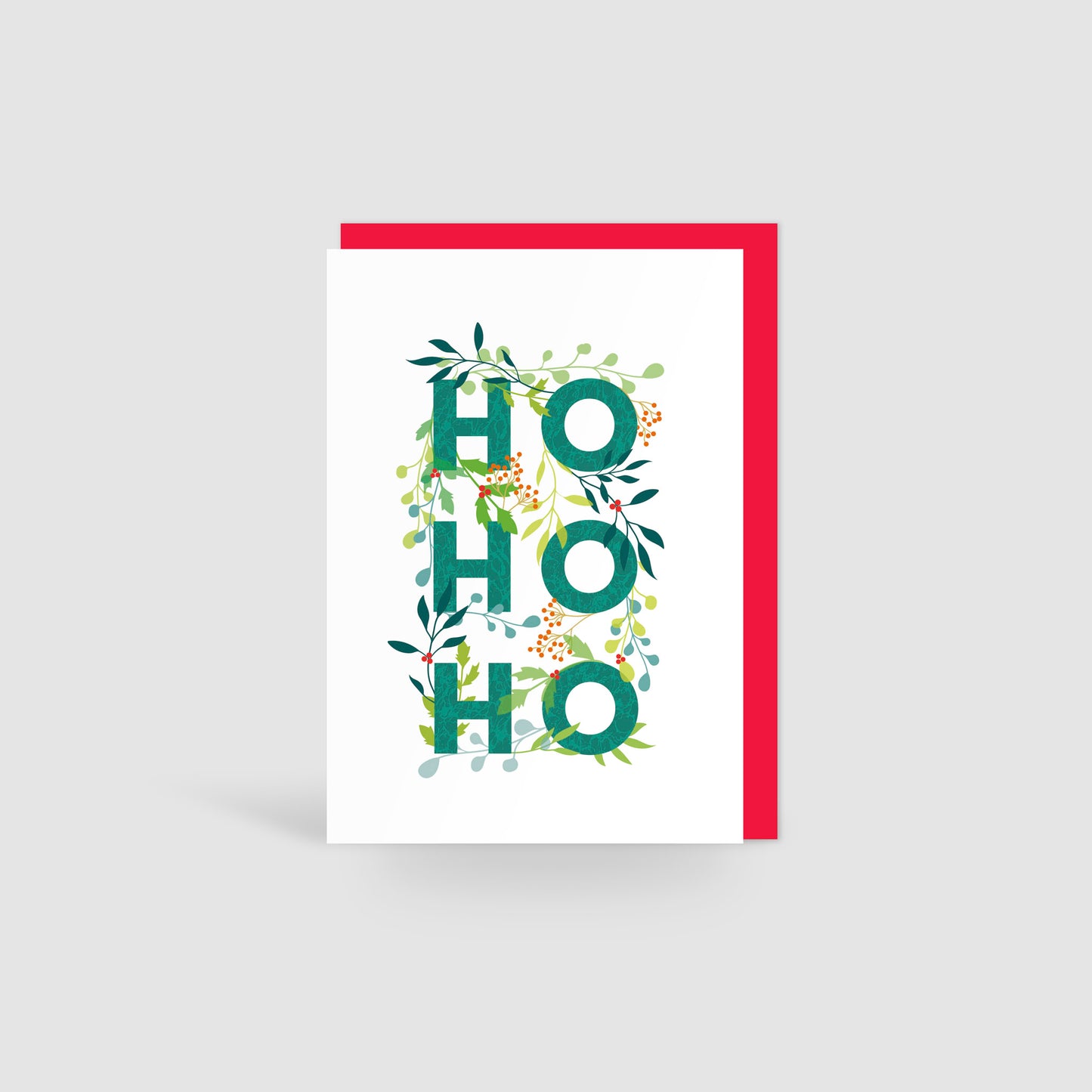 Ho Ho Ho Holly Jolly Christmas Card