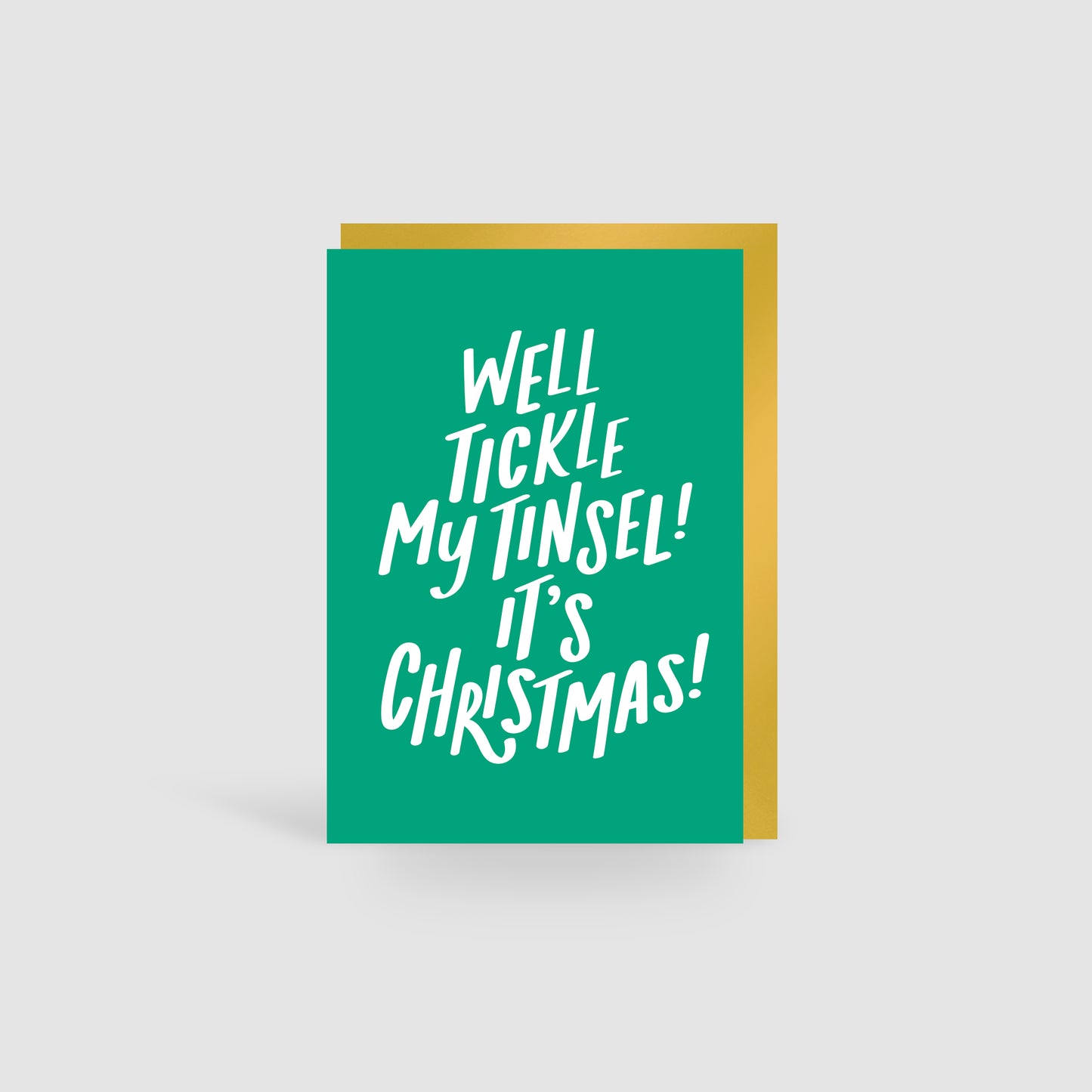 Christmas Time Mistletoe & (Buckets Of) Wine Christmas Card